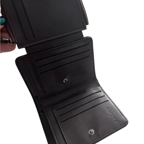 🆕 Men Wallet PU Leather Dark Brown - Picture 4 of 9